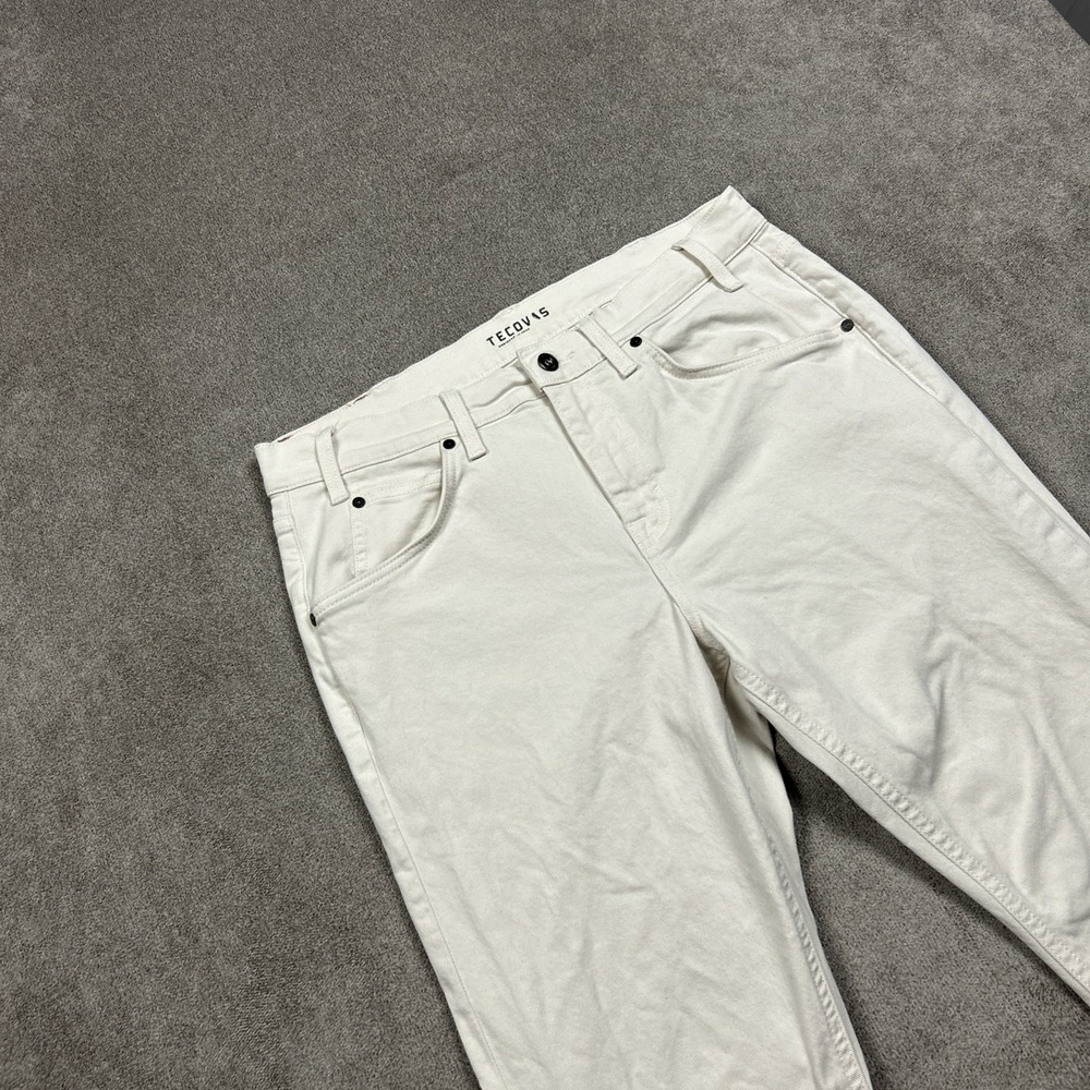 Tecovas Everyday Standard Jeans Mens 33x32 Ivory Twill Tan Western Pants Stretch - Picture 3 of 12